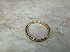 14k Yellow Solid Gold 2mm Domed Plain Men's Women's Wedding Band Size 8