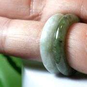 Matched size! Stackable! Size 6.3 Burmese Jade rings weighing 25.10 carats!