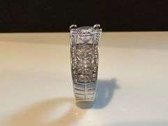 Beautiful14 Kt. White Gold Plated Simulated Diamond Ring