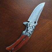 Damascus Steel Folding Pocket Knife
