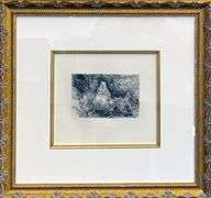 Extremely Rare and Collectible Antique Etching After Rembrandt, c. 1880