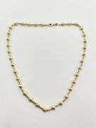14KT Yellow Gold Diamon-Cut Beaded Chain Necklace