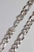 .925 Sterling Silver 13.5mm Figaro Chain 30 Inch