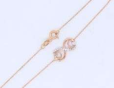 14kt Rose Gold Diamond Infinity Necklace