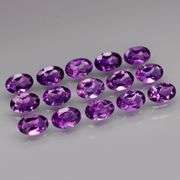 Top royal purple! 5.92ct 6x4mm real Bolivian Amethyst set!