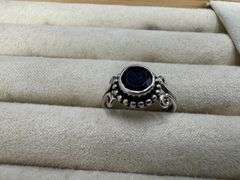 Sterling Silver Iolite Gemstone Ring Size 6