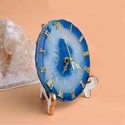 Blue Agate Natural Stone Desk Clock