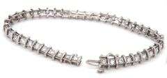 14kt White gold 1.30ctw Illusion set diamond tennis bracelet
