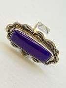 Vintage 925 Sterling Silver Rooki K.C Cook Purple Charoite Navajo Ring