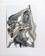 Highly Collectible Salvador Dali Original Color Engraving from The Divine Comedy