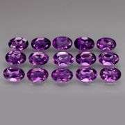 Top royal purple! 5.92ct 6x4mm real Bolivian Amethyst set!