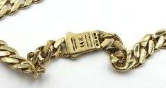 14kt Yellow gold Solid curb chain necklace