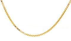 Practical 18K YG Italian Made Box Link Necklace
