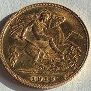 1913 Slider Gold Half Sovereign