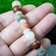Real! 150.60ct multi-color Burmese Jade bracelet!!!