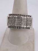 MEN'S CERTIFIED 14K WHITE GOLD AND DIAMOND RING 2.50 CARATS