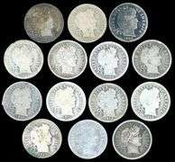 14 Different Barber Silver Dimes: 1892 to 1916
