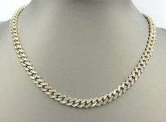 925 Sterling silver Cuban link cubic zirconia necklace