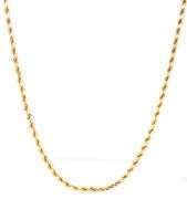 Heavy, Durable 14K YG Diamond Cut Rope Necklace