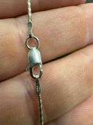 Sterling Silver Diamond-Cut Snake Chain 1mm Solid 925 Italy Tornado Necklace 16"