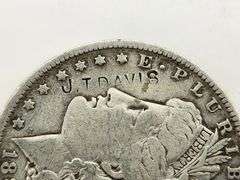 1887-O Morgan Silver Dollar, "Counter Mark"