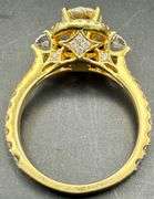 14K Yellow Gold Round Brilliant Cut Diamond Ring of 1.91ct