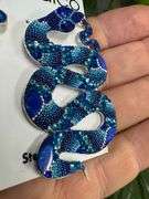 Original Handmade Mosaico Snake Earrings & Pendant 925 Sterling Silver Mexico Artistic Jewelry