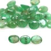 Oval cut 6.87ct 24pc Zambian Emerald set