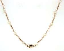 Angel pearl seed station necklace