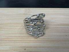 Sterling Silver White Topaz Gemstone Ring Size 7