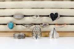.925 Sterling Silver Curated Ring Lot of 10 Rings Various Sizes & Styles