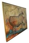 Expressive Earth-Toned Original on Canvas Yuval Wolfson The Sovereign Beast