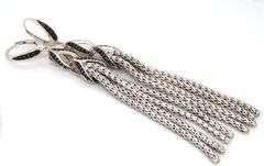 John Hardy Asli link chandelier black sapphire black spinel drop earrings