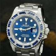 Very rare Sapphire and diamond Rolex day just and quieckset submariner