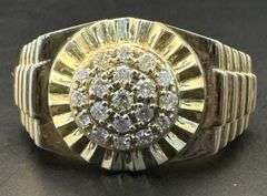 14K Yellow Gold Man Ring of 0.43 Ct