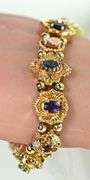 Fabulous Colorful 14K 8.5" Slide Bracelet