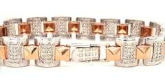 14kt White and rose gold diamond bracelet