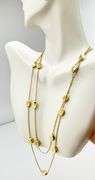14KT Yellow Gold Disc Bead Station Necklace