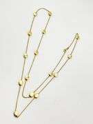 14KT Yellow Gold Disc Bead Station Necklace