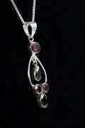 Sterling Silver Natural Garnet Gemstone Pendant