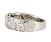 Ritani 1.00ctw Round and Princess Diamond Five Stone Frame Band Ring in 18K