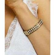 24K Golden Swarovski Crystal Expandable Wedding Bracelet