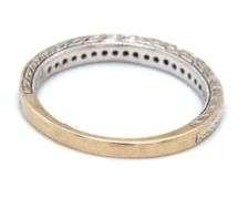 Contemporary 18K WG Etched Diamond Band