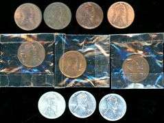 10 Assorted Uncirculated Lincoln Wheat Cents: 1934 to 1943-D