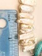 925 Sterling Silver Jay king Biwa Pearl And Turquoise Necklace