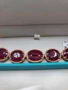 A true statement of elegance of Ruby and diamond Bracelet in Silver – GGA Certified. Set in lustrous