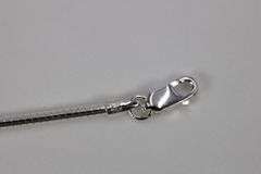 Sterling Silver Round Omega Snake Chain 1.9mm Solid 925 Italy Wire Necklace 16"