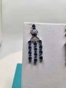 Magnificent pair earring Tanzanite and diamond in Silver – GGA Certified