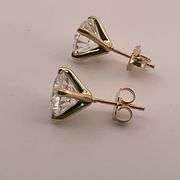 BRAND NEW 3.60 CARATS LAB GROWN DIAMOND STUDS. 14K YELLOW GOLD