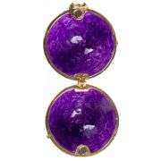 3.5" Crowned Fabergé Egg Replica Jewelry Box – Purple Enamel & Crystal